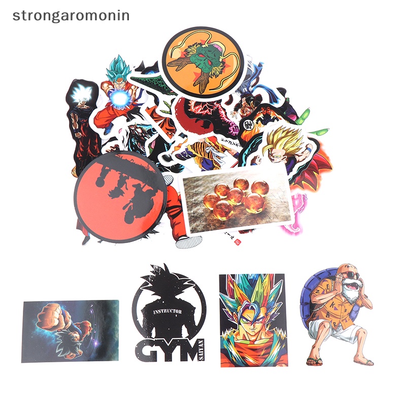 strongaromonin 50Pcs Anime Cartoon Waterproof Stickers Dragon Ball Z For Kids Toys Son Goku DIY