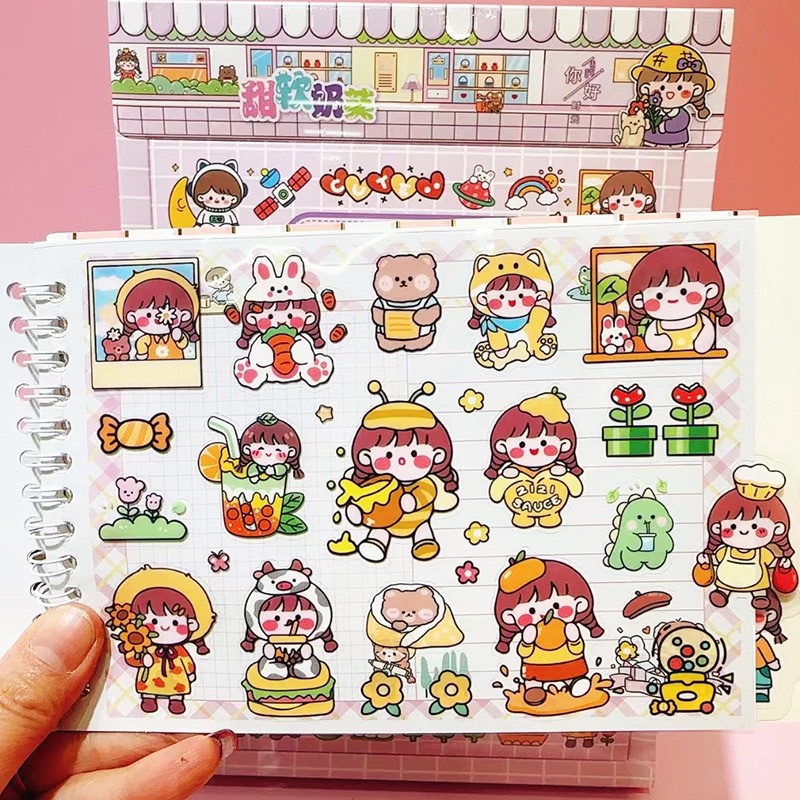 Original Momo 2d Character washi Book Sticker/ Momo Cute Character ...