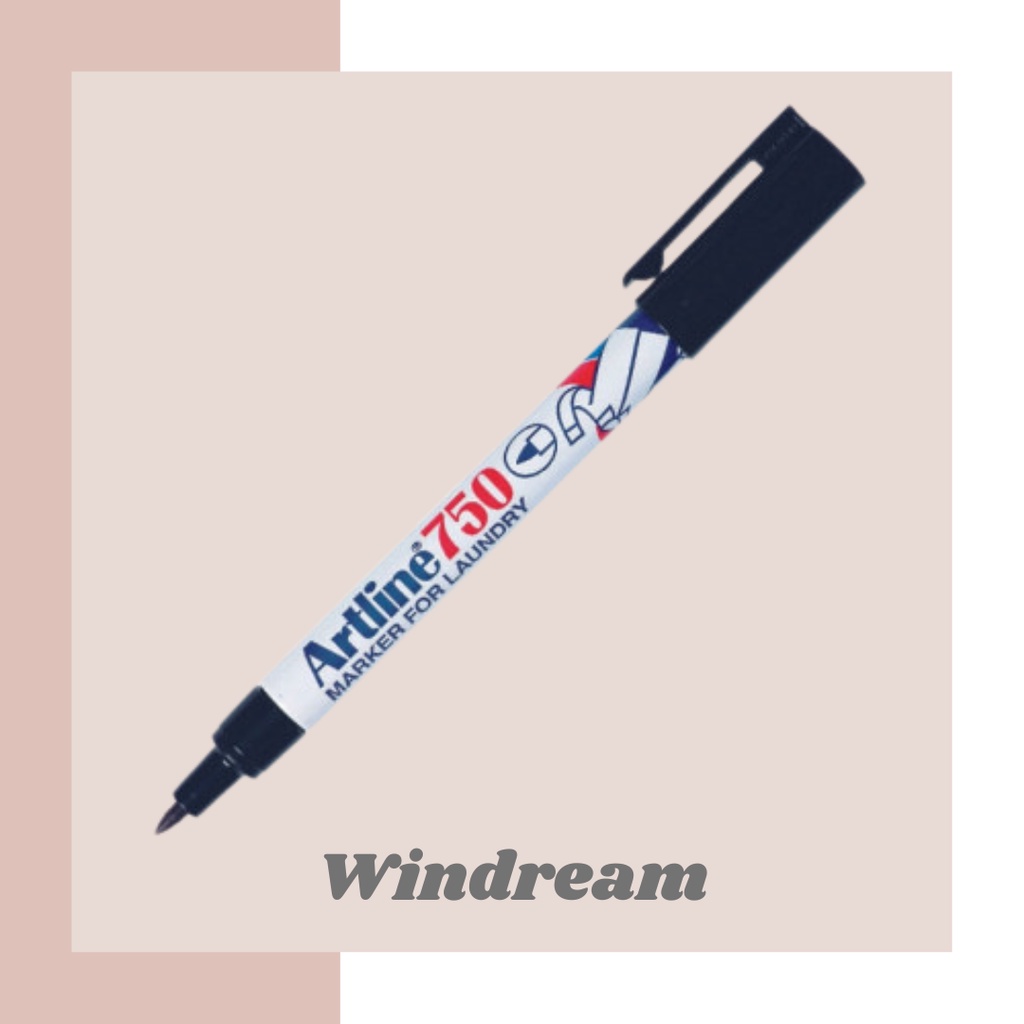 Artline 750 Indeleble - Marcador Para Ropa Sucia, Punta Fina, 0.028 In, Color Negro - Foto 6