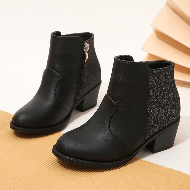 Infant girls black boots best sale