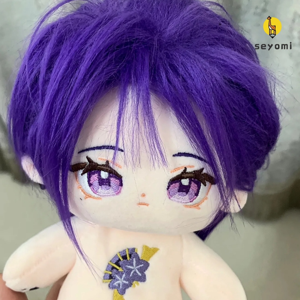 20cm Genshin Impact Raiden Shogun Dolls Game Plush Stuffed Doll Body