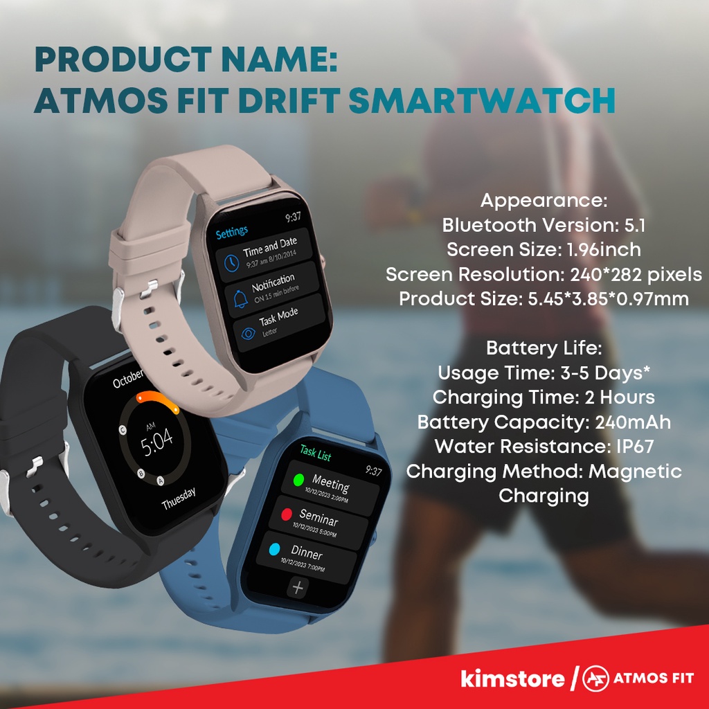 Atmos Fit Drift Smartwatch Shopee Philippines