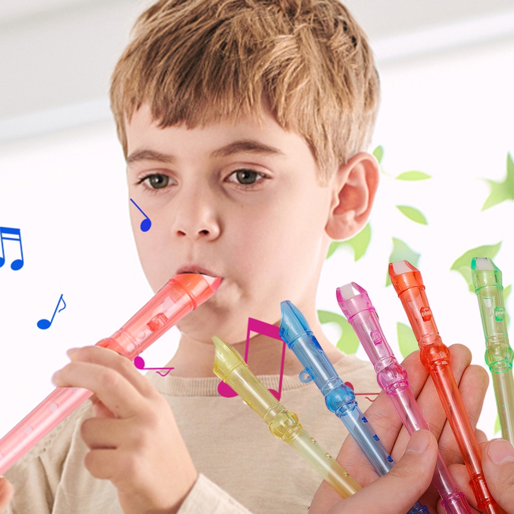 Colorful Plastic Sixhole Recorder / Birthday Party Game Props Gifts