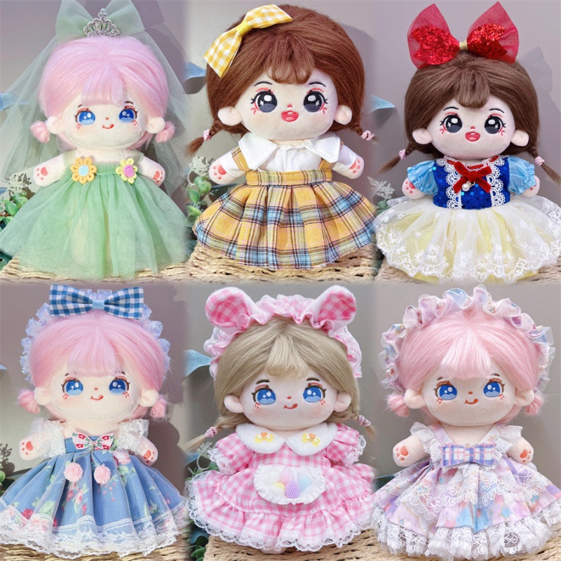 New Clothes for 20cm Cotton Doll Baby Fashion Dress Up Plush DIY Toy