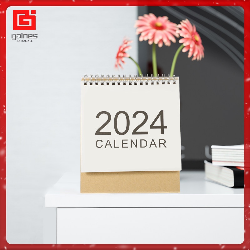 Desk Calendar Flip Calendars 2024 Month Desktop Fine Coil Small Paper ...