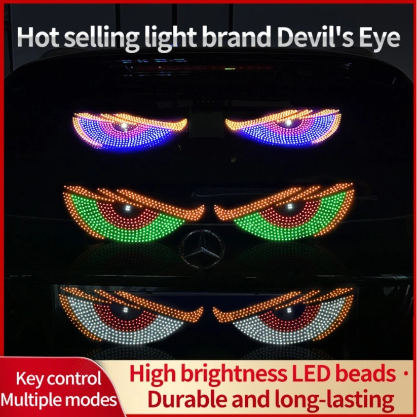 Digital LED Car Sign USB Interactive Screen Rear Window Creative Auto ...