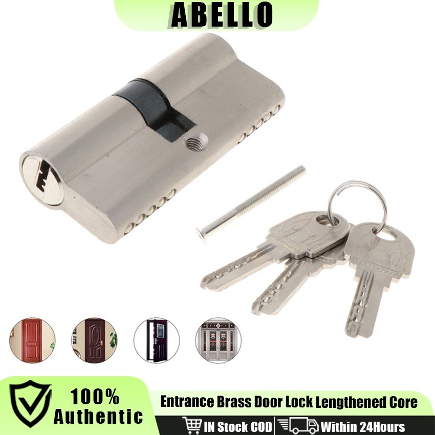 70mm Security Door Lock For Indoor Door Alloy Core Iron Key plum knob ...