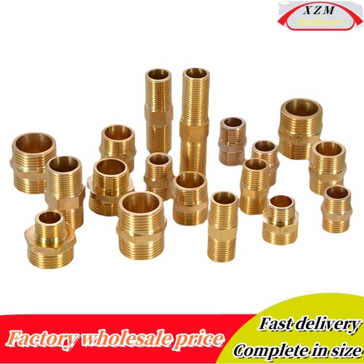 All Copper Double Outer Thread Pipe Fittings Directly Threaded 4 Points ...