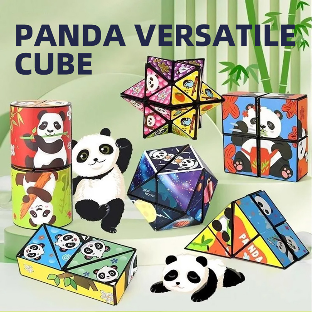 3D Panda Versatile Cube Children's Folding Intelligence Sports Stress ...