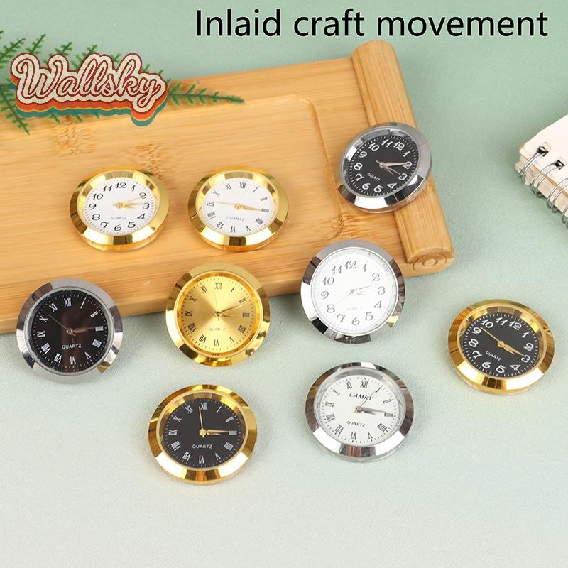 Wallsky> Quartz Glass Mirror Clock Watch Head Movement Round Clocks ...