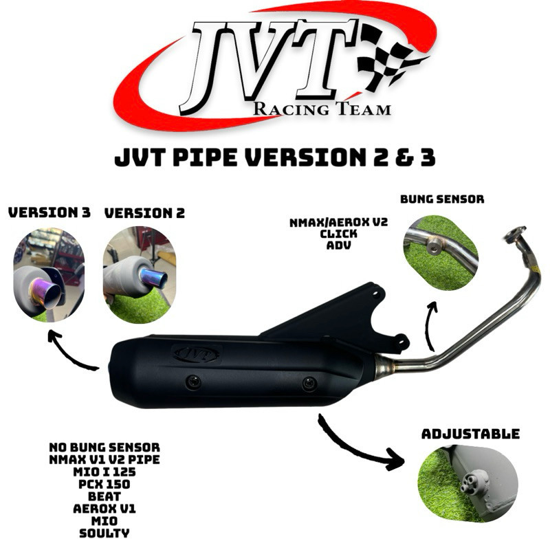 Rev kou pipe exhust click mio beat mio carb adv JVT PIPE V3 SILENT ...