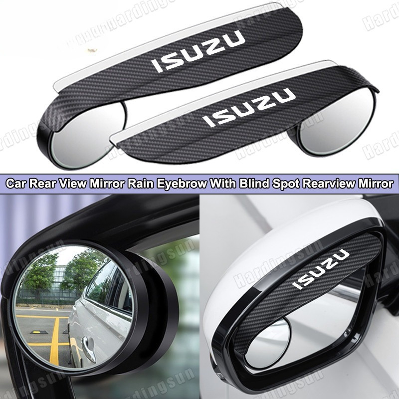 ISUZU Car Rear View Mirror Rain Eyebrow Visor With Blind Spot Rearview ...