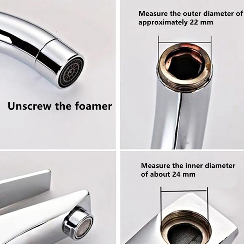 Kitchen Hose Tap Connector Conversion Faucet Taps Connection Reusable ...