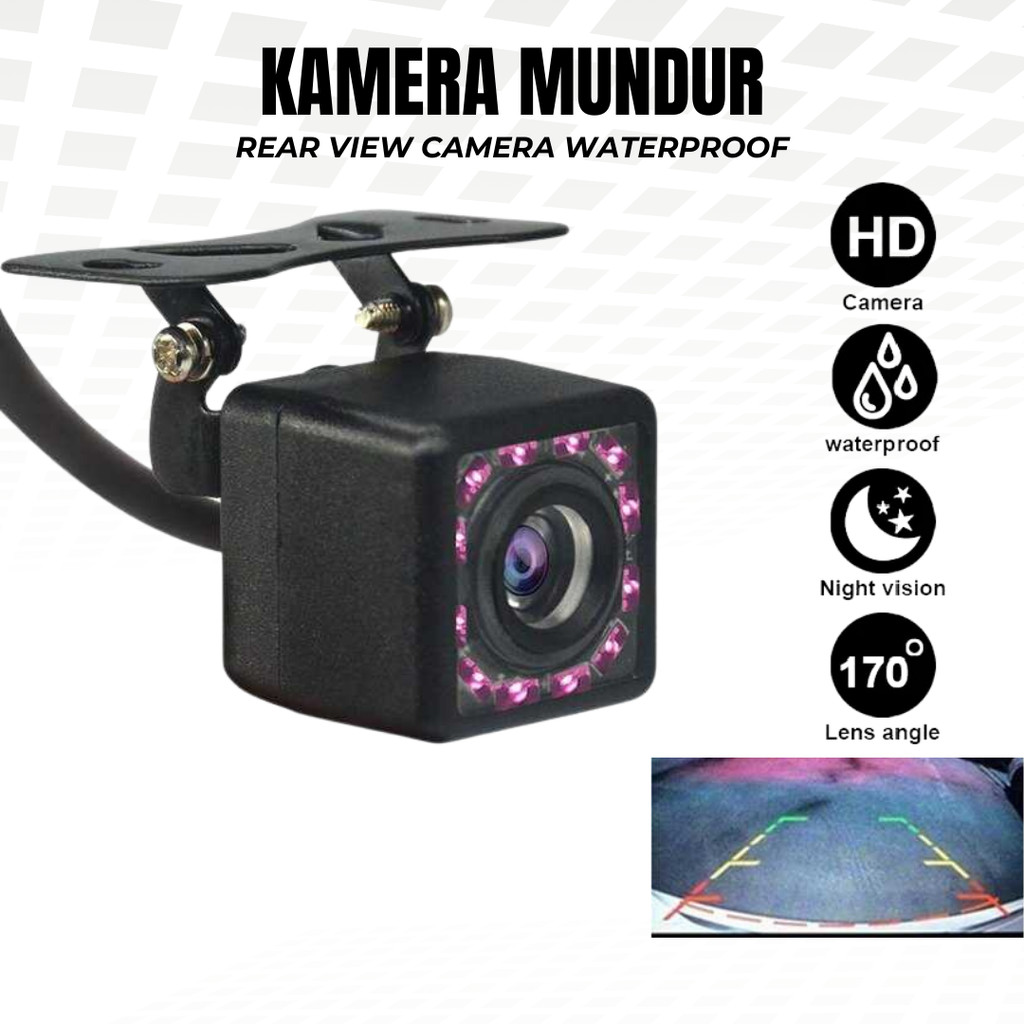 Gmaioxo Car Reversing Camera Parking Rear View Camera 12 LED Infrared ...