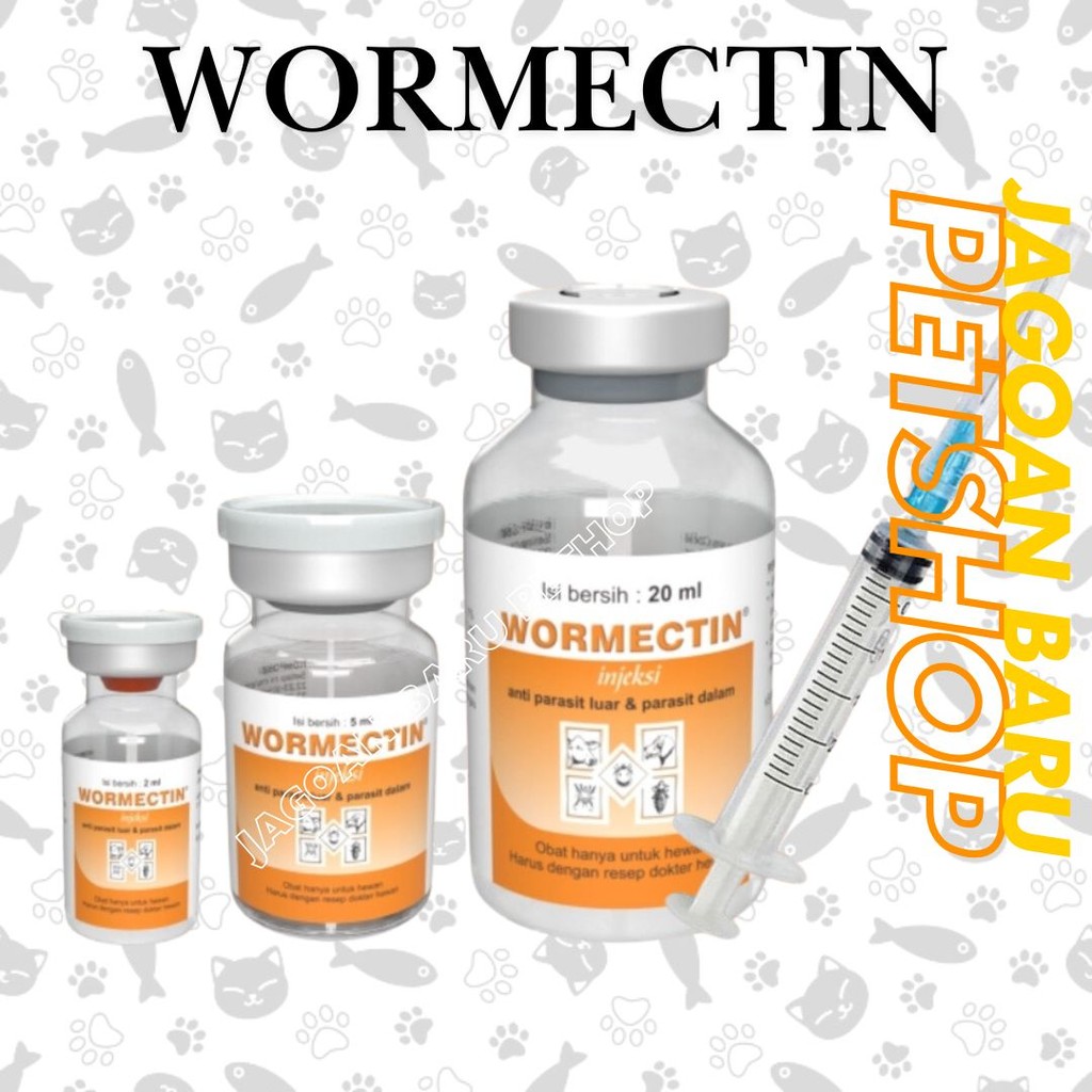 Wormectin 50ml 5ml 2ml - Animal Medicine Anti Fungal Worms Parasites ...