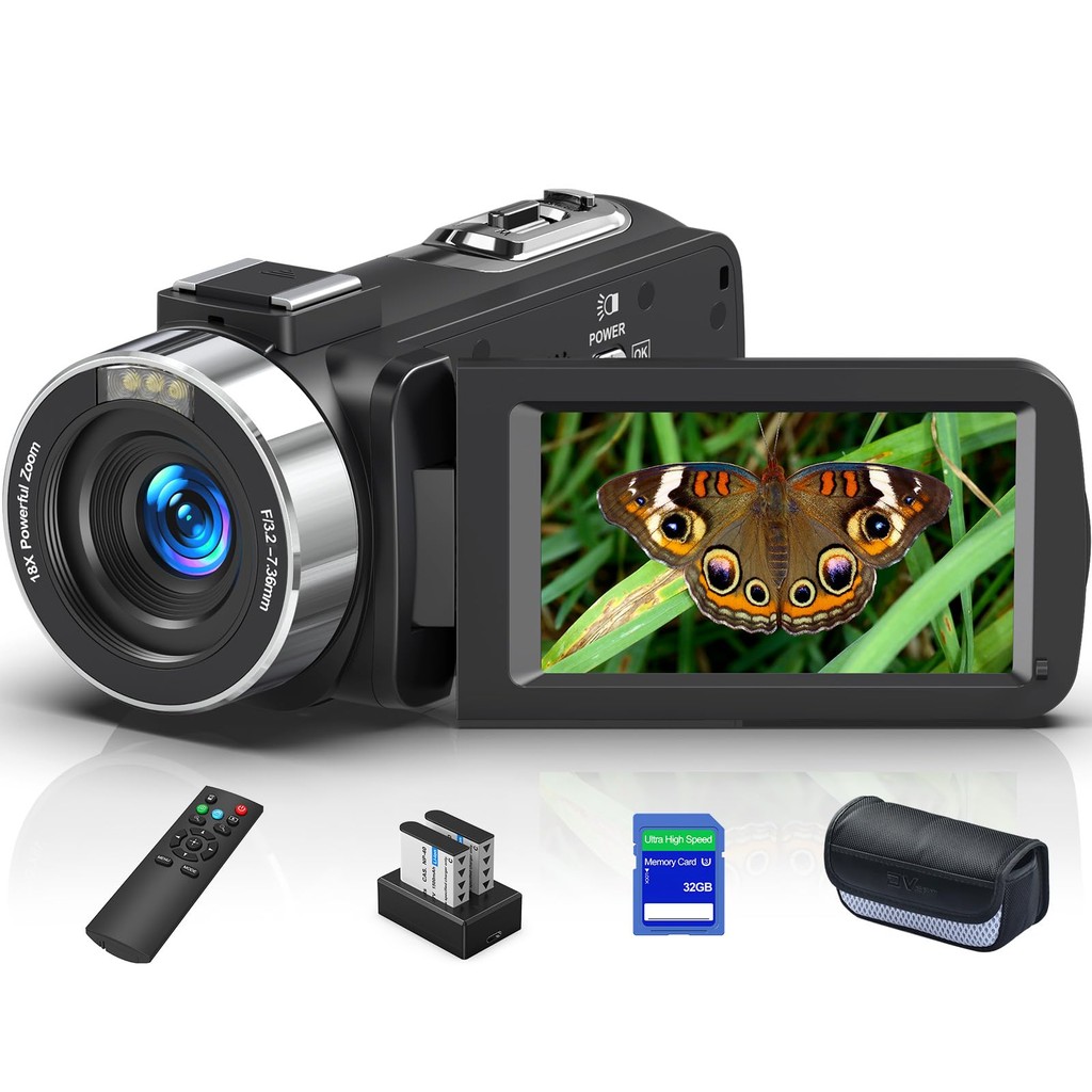 4K & 2.7K Dual-Use Video Camera with High Resolution, Digital Zoom ...