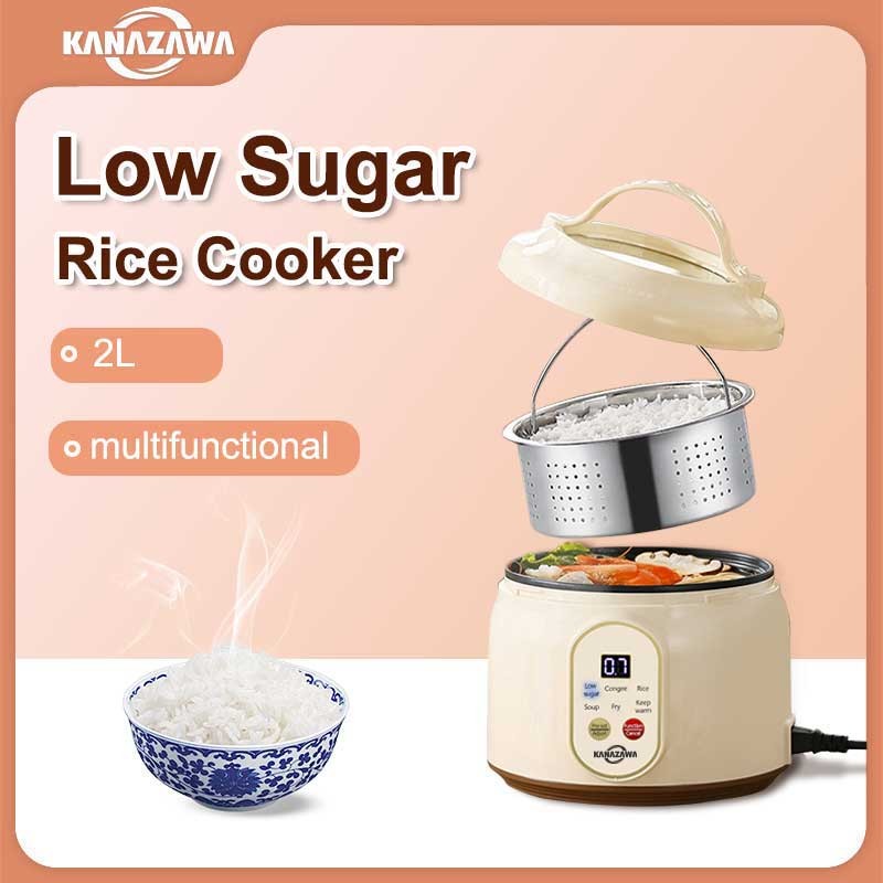 Mulitfunctional Rice Cooker 2L Low Sugar Mini Rice Cooker Smart With ...