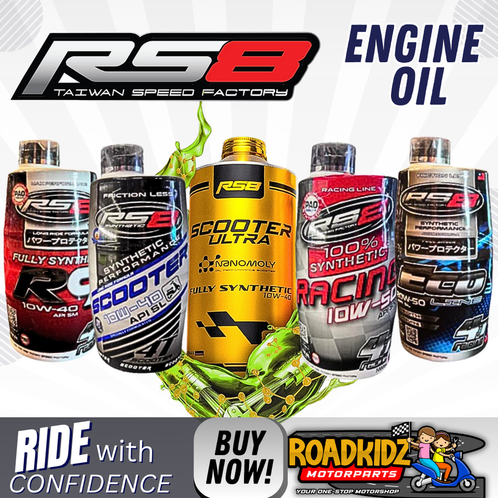 RS8 OIL FOR SCOOTER MATIC UNDERBONE 1L & 800ml | Shopee Philippines