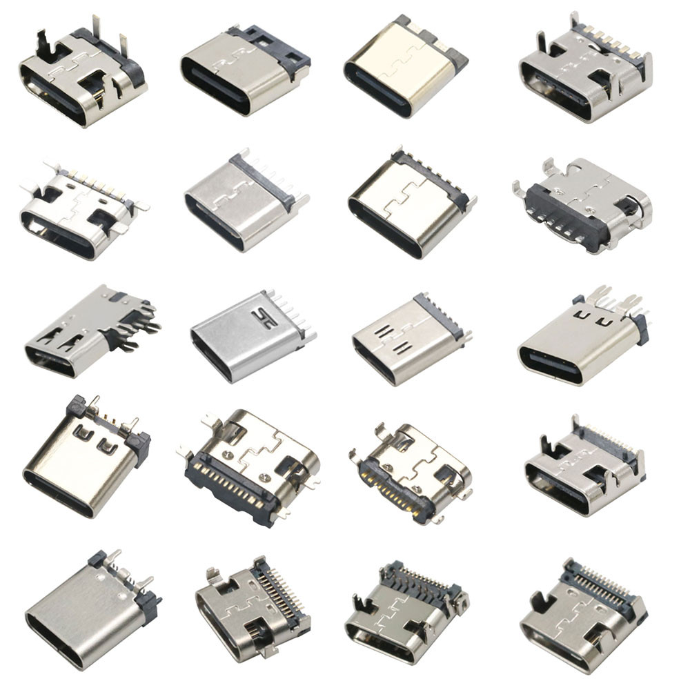 Type C USB 3.1 2 6 14 16 24 Pin Connector Type-C Socket SMD DIP Female ...