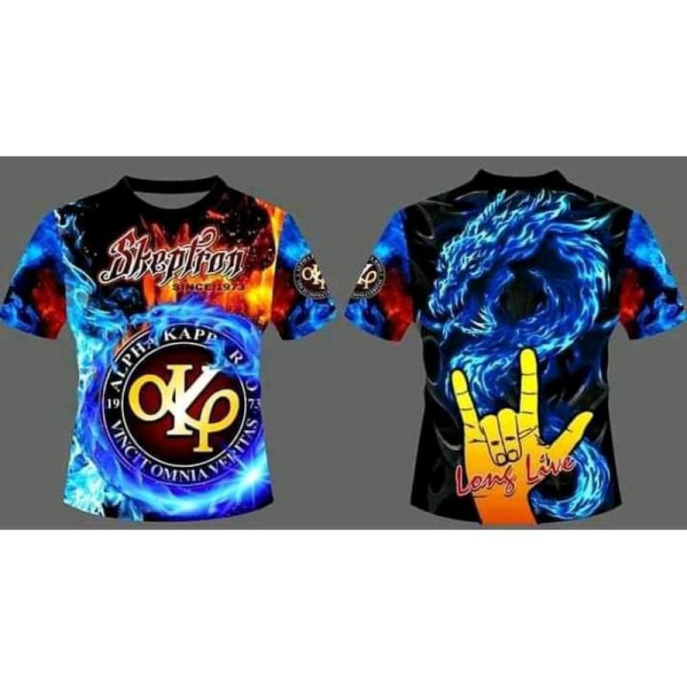 2025 new AKP Alpha Kappa Rho Skeptron Ice Dragon Fraternity Shirt(Full ...