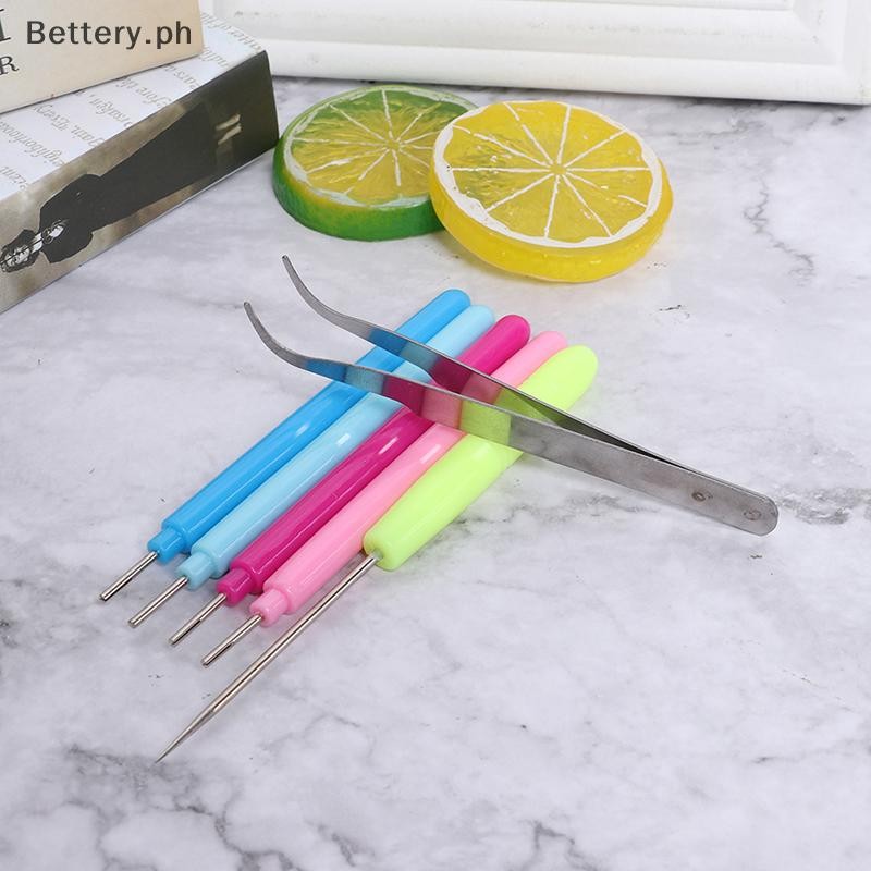 [ety] 6Pcs Tweezer Quilling Slotted Pen Tool Kit Quilling Paper DIY Set ...