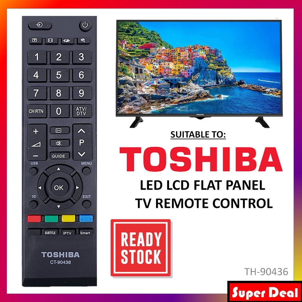 TOSHIBA LED LCD TV Remote Control Replacement (CT-90436) | Shopee ...