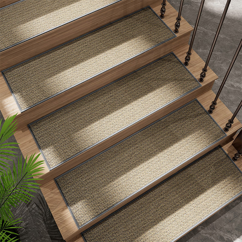 Stair Mat Non-Slip Silent Stain-Resistant Carpet Solid Wood Stair Step ...