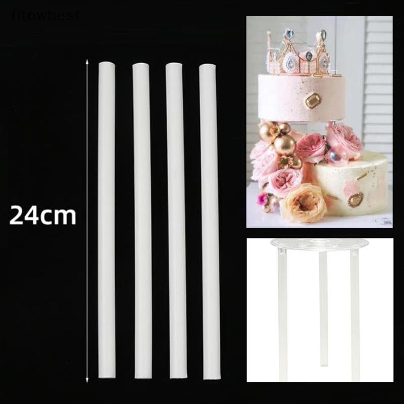 Fbph 10Pcs Cake Dowels White Plastic Cake Support Rods Round Dowels ...