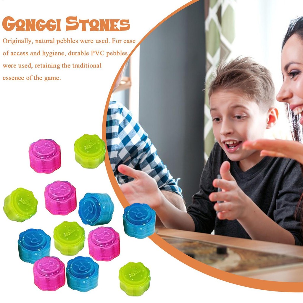 Gonggi Korean Jack Stone Game Toy 12X Gonggi Stones Pebbles Set Classic ...