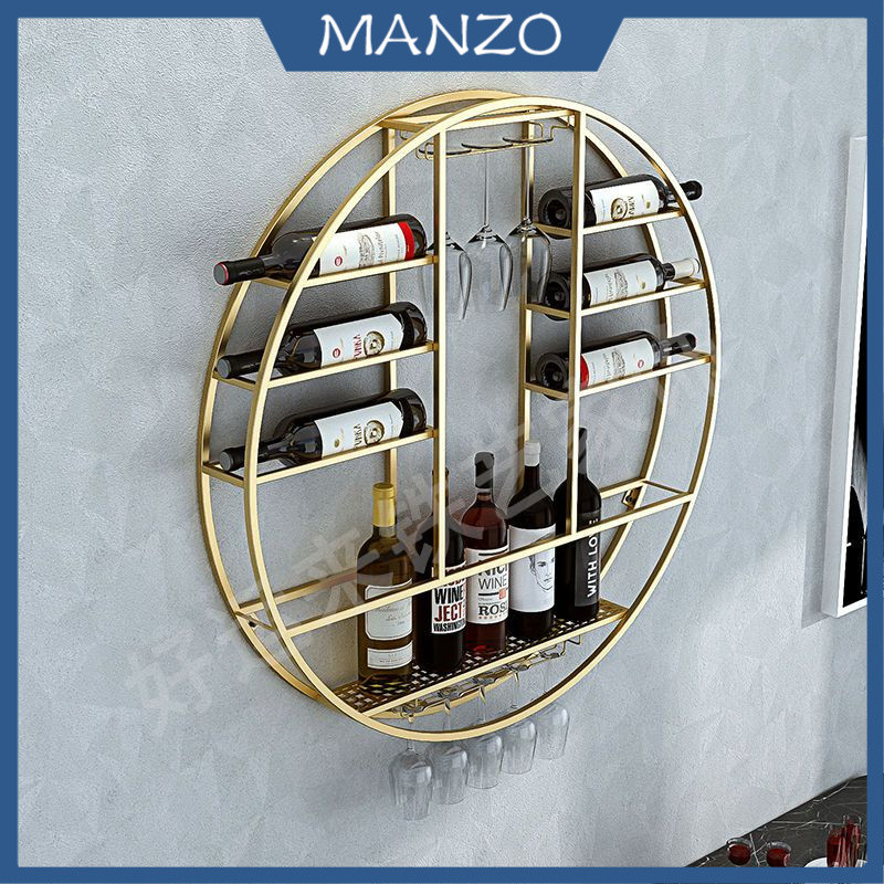 Wall Mounted Wine Holder European-Style Liquor Rack High-End Red Wine ...