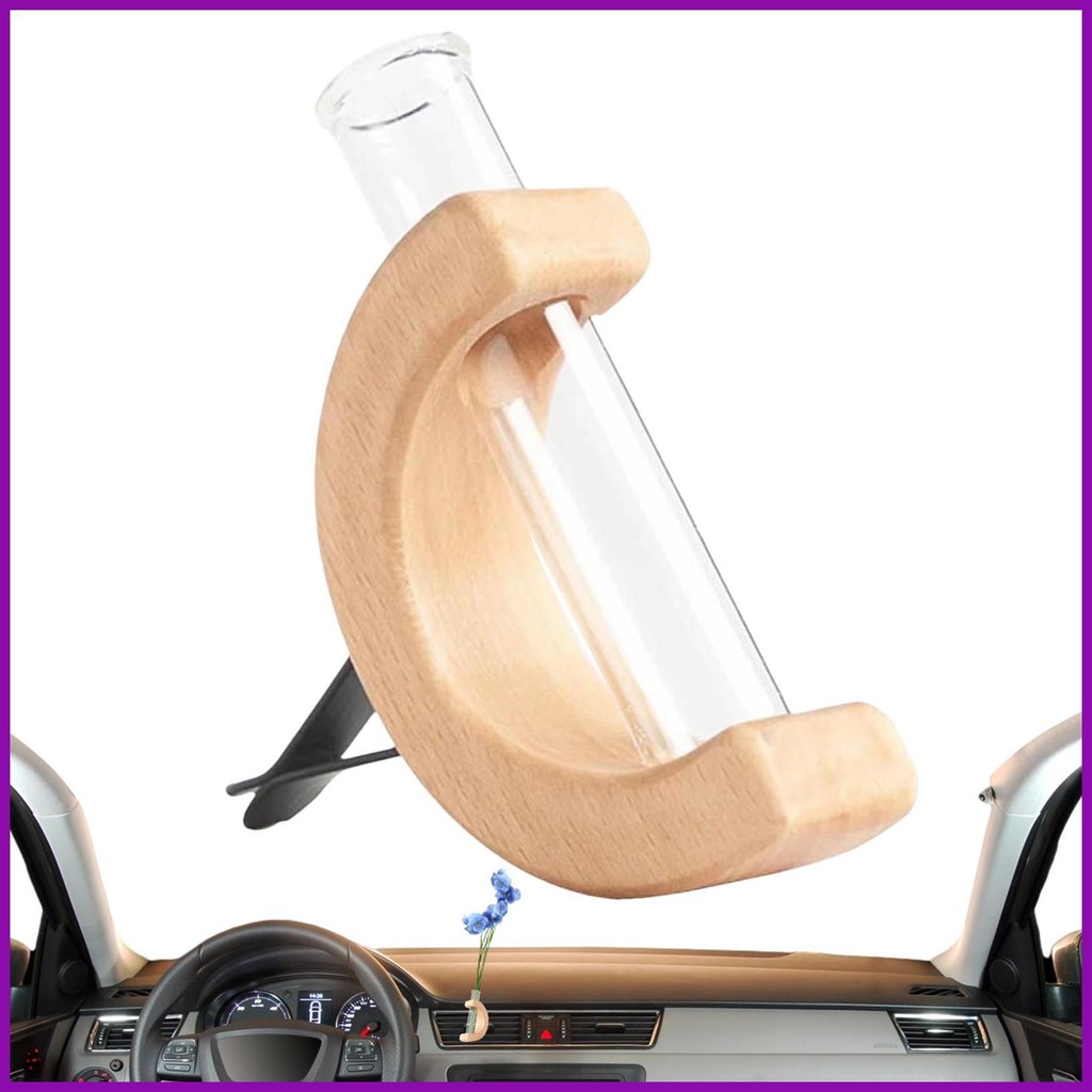 Car Flower Vase Clip Mini Glass Car Flower Vase Clip Auto Flower ...
