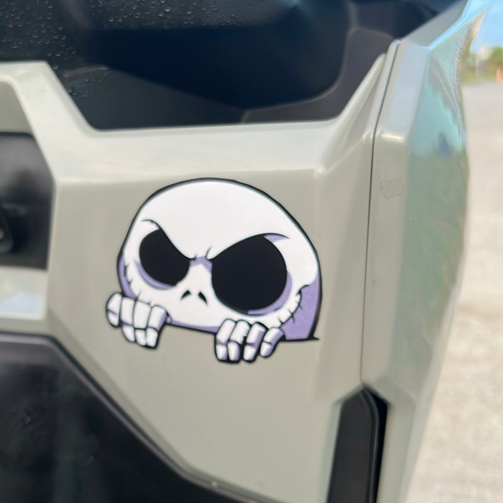 Skeleton Skull Head Sticker Decals for Motor Waterproof Stickers Punk ...