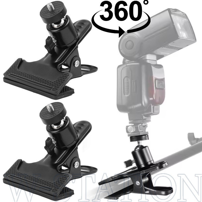Camera Stand Stabilizer - Tripod Camera Mount Clip - Metal Grip Flash ...