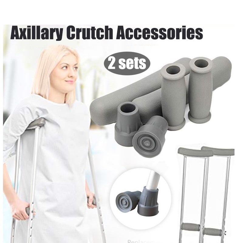 Axillary Crutch Pads Set Axillary Crutch Rubber Underarm Cushions ...