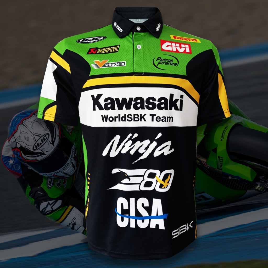 MotoGP TEAM Kawasaki racing suit, fast drying, breathable, high-quality ...
