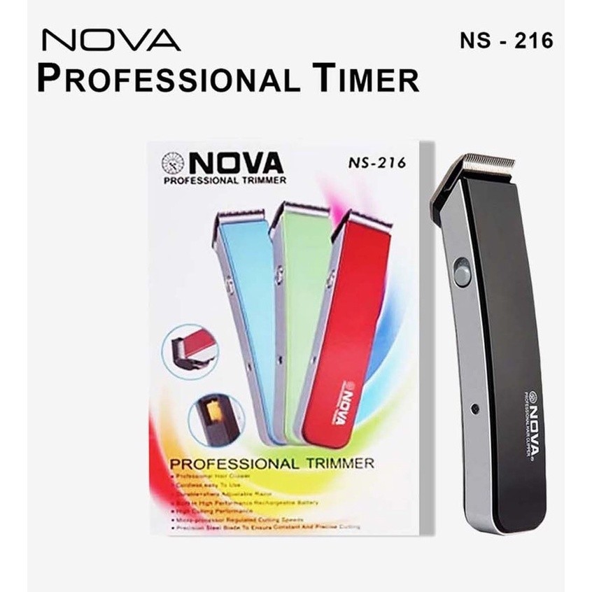 NOVA PROFESSIONAL TRIMMER NS-216 Cordless Razor For Men | Shopee ...