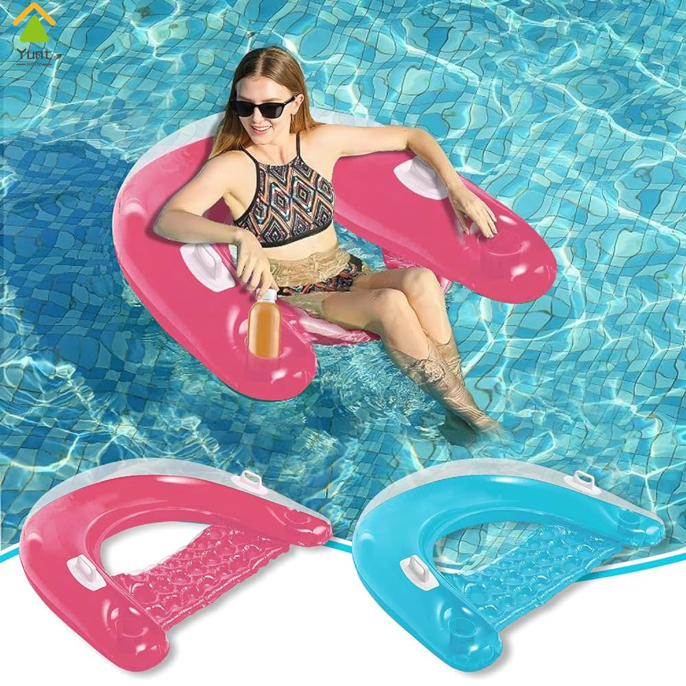RS Inflatable Pool Floats Chair,95-80cm U-Seat Floating Pool Chair ...