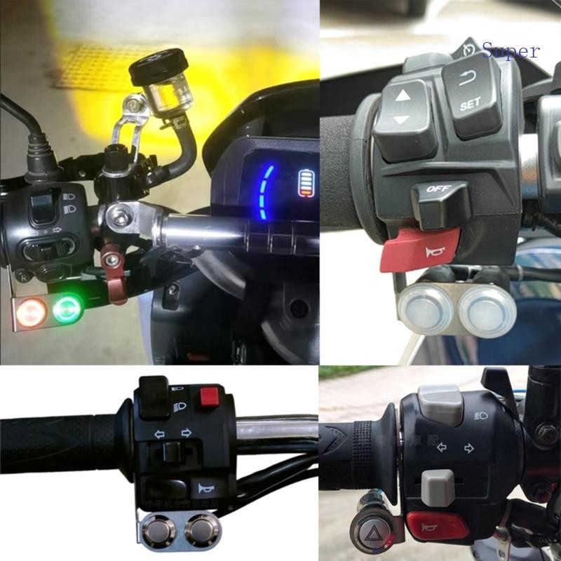 Super Universal Handlebar Mounted Bracket Headlamp Spotlight Button ...