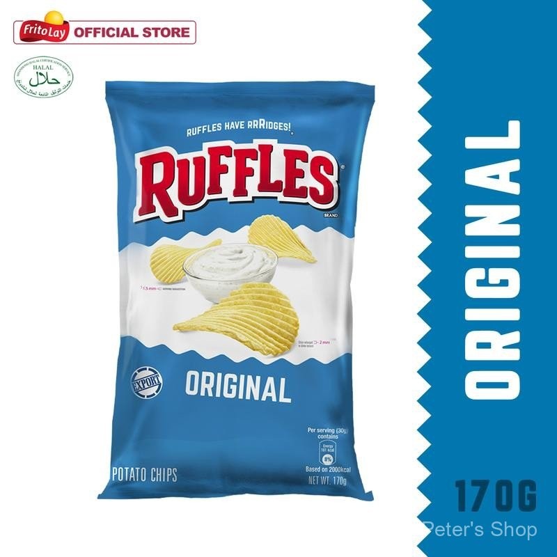 Ruffles Original Salted Flavored Potato Chips 170g Snack Crispy Crunchy ...