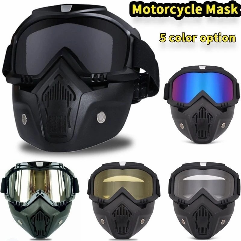 MOTOX motorcycle Goggles Mask Windproof Sun protection Removable Half ...