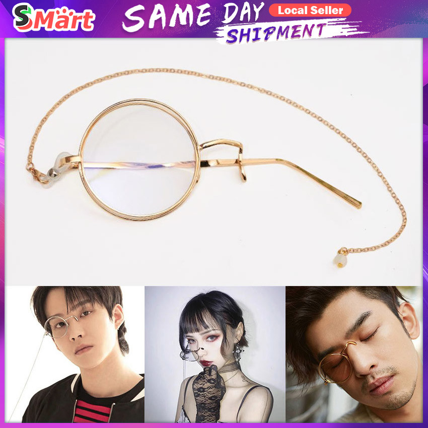 Fashion Anime Monocle Glasses Retro Steampunk Style One-Sided Eyewear ...