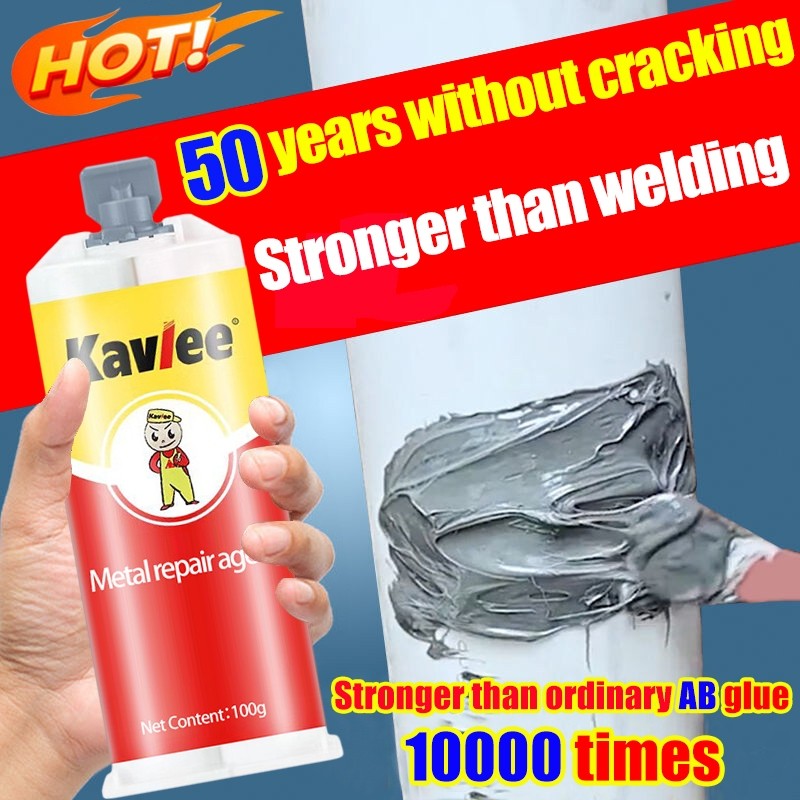 【50 years without cracking】metal glue Super strong gam besi paling kuat ...