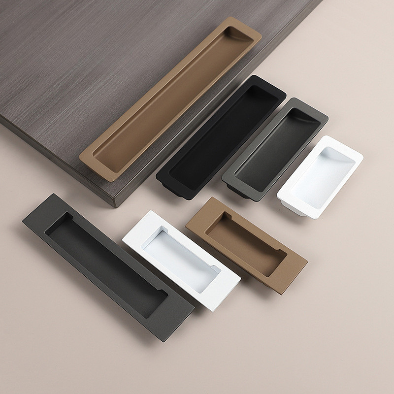Built-In Concealed Drawer Handle Slotted Zinc Alloy Sliding Door Handle ...