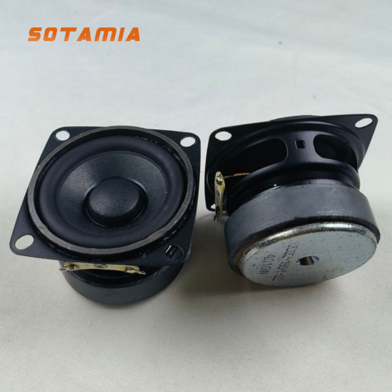 SOTAMIA 2Pcs 2 Inch Subwoofer Full Range Speaker 52mm 4 Ohm 10W Audio ...