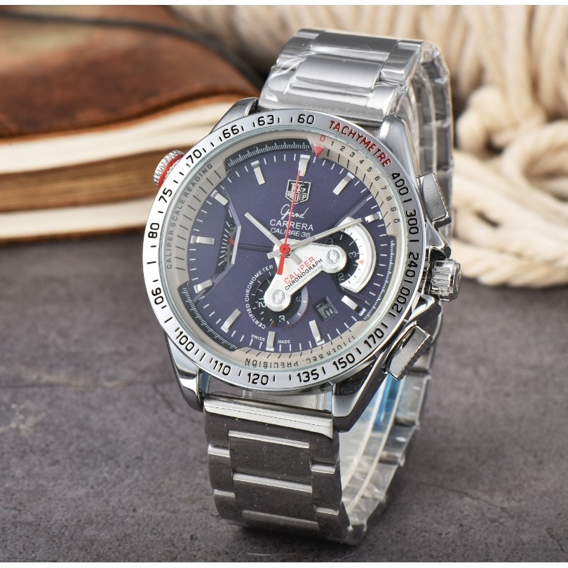 High Quality TAG Men's Business Watch Multi-Function Dial Stainless ...