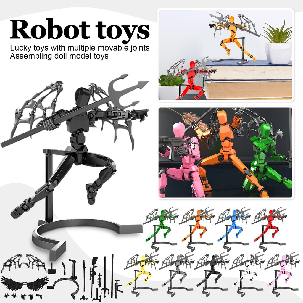 Dummy 13 Action Figure 3D Printed Toy Multi Jointed Movable Robot Angel ...