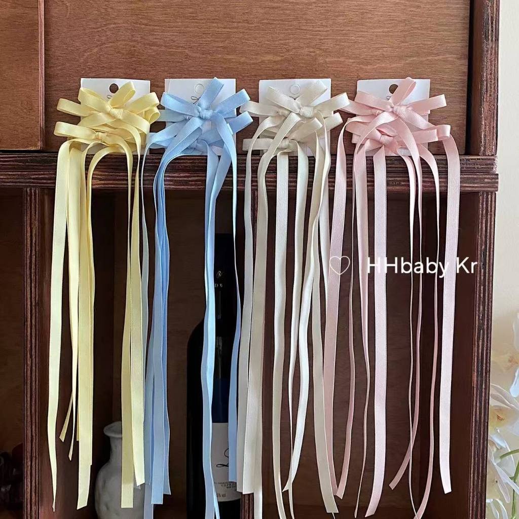 2pcs ribbon bow ribbon hairpin tie double ponytail braid braid head ...