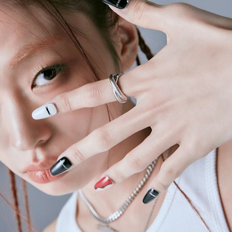 Kpop Idol LESSERAFIM's Same Metal Silver Ring Accessory Peripheral ...
