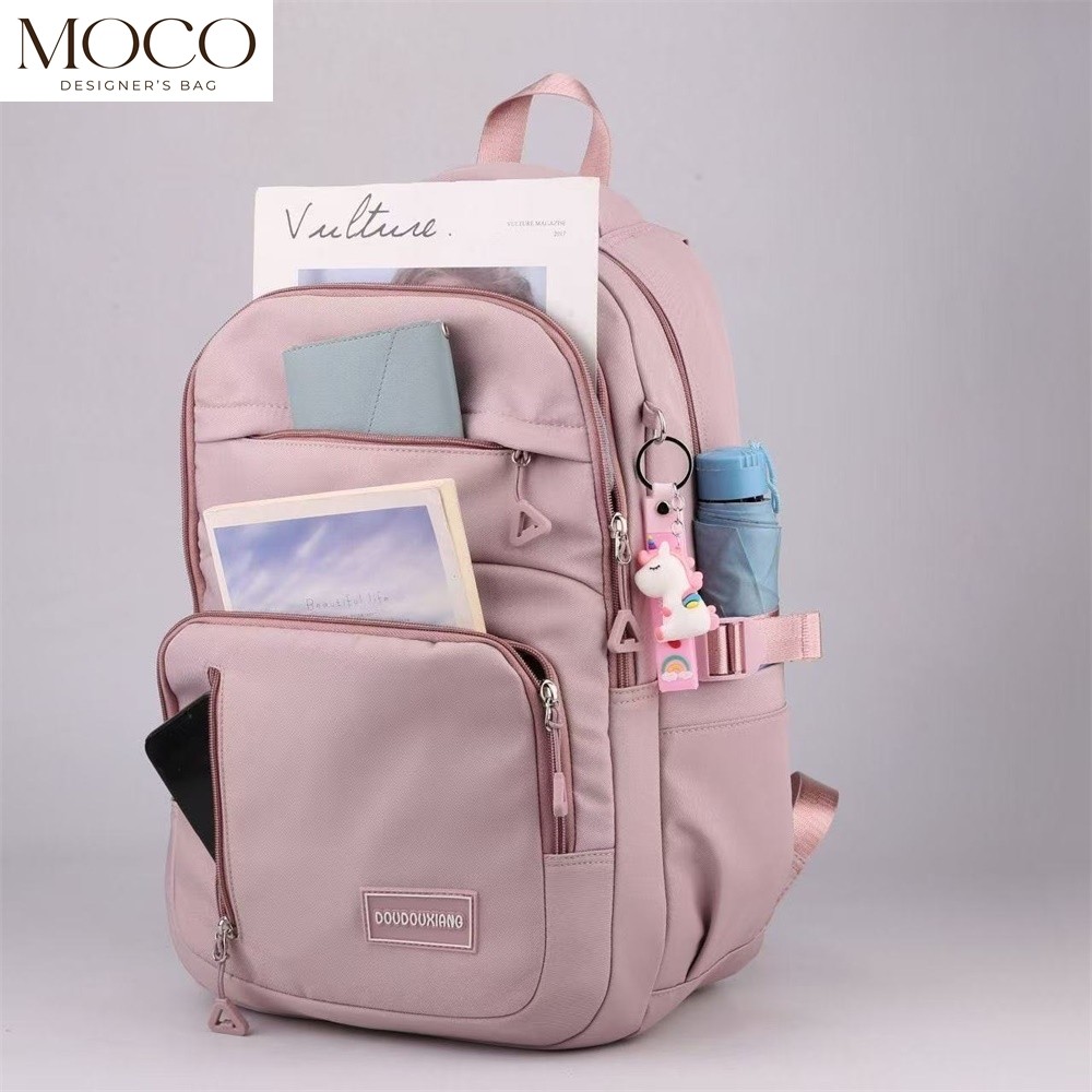 MOCO Pure Color School Bag For Women Fashion Large Capacity Waterproof ...