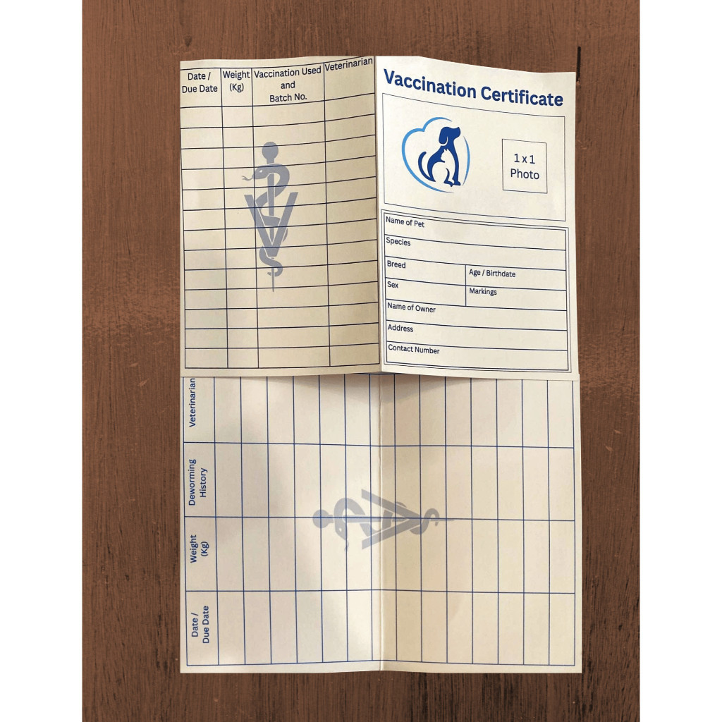 Immunization Pet Vaccination Card / Vaccination Certificate Vet Card ...